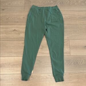 ALPHALETE Green High Waisted Soft Active Workout Gym Lounge Jogger Pants Size S